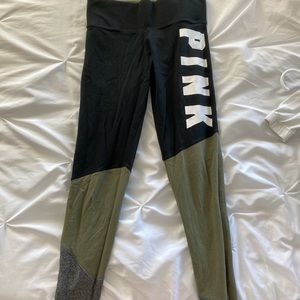multi colored PINK victoria’s secret leggings